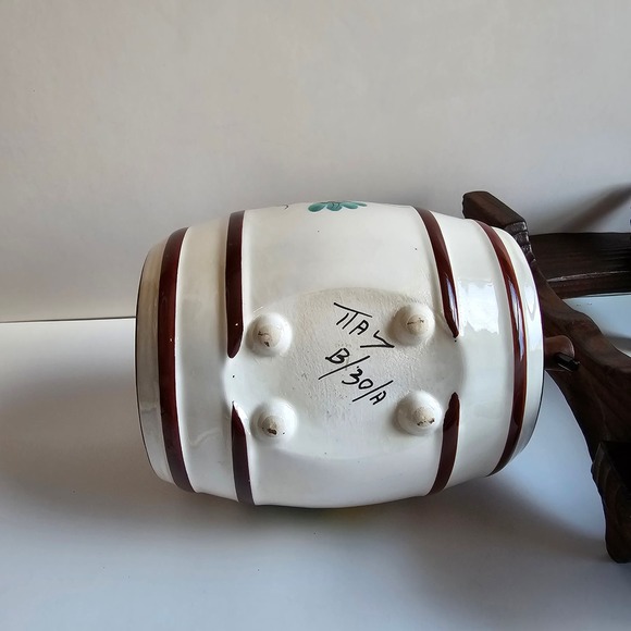 Ceramic Cask Liquor Keg Barrel Vintage Handpainted German - Picture 8 of 9